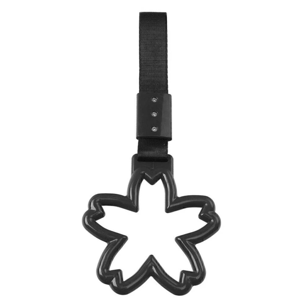 BLK Cherry Blossom Shaped Ring Handle Strap for Train Bus Charm Tools