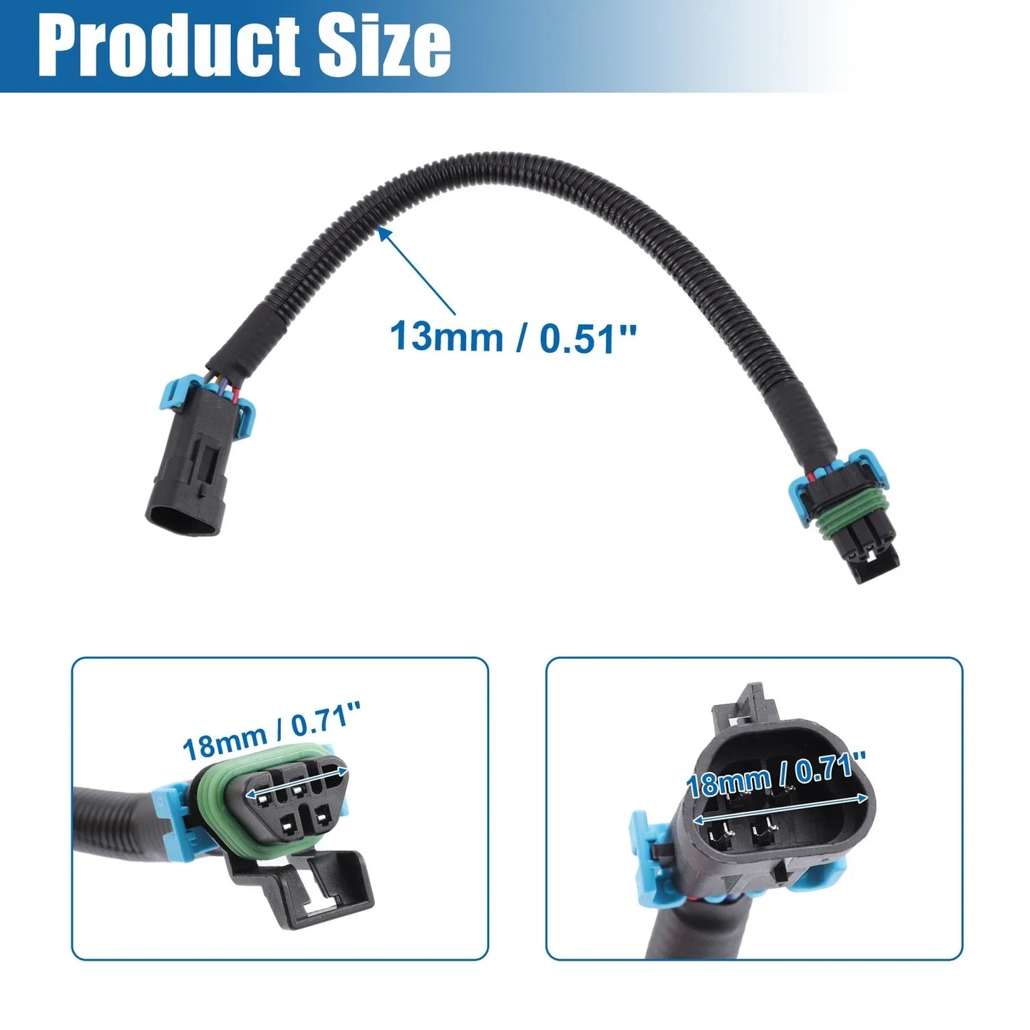 2 x Oxygen O2 Sensor Header Extension Harness for Chevrolet Camaro (2010-2013)