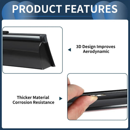 Window Deflectors for Honda Civic Sedan 2022 Side Vent Visors Black 1 Set