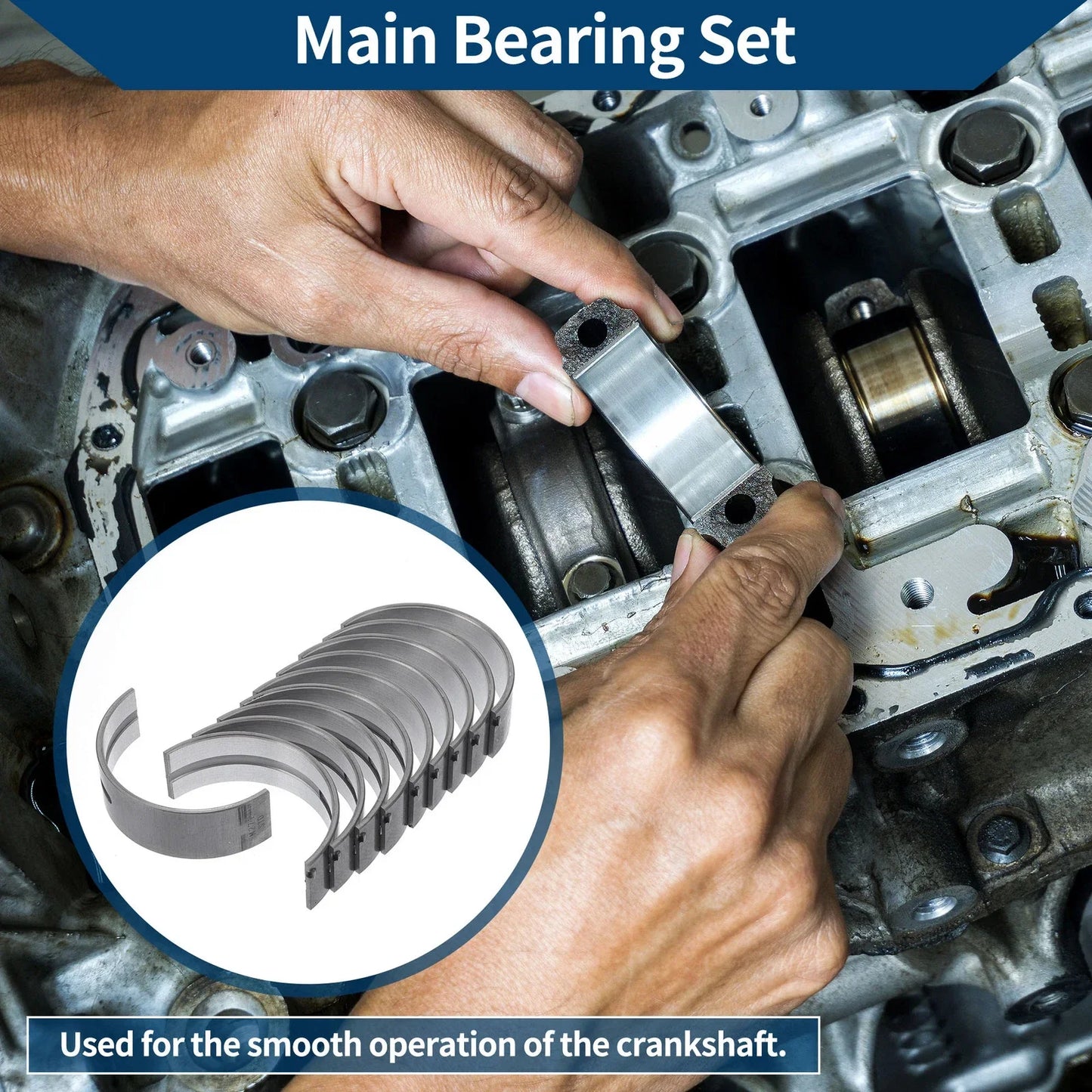 Main Bearing Set for Mercedes-Benz C180 (2011-2012)
