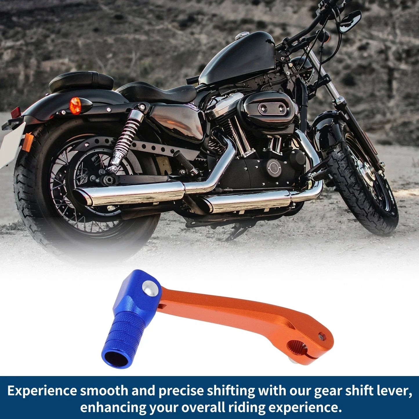 Folding Motorcycle Gear Shifter Lever for Honda CRF150F (2003-2017) Orange Blue