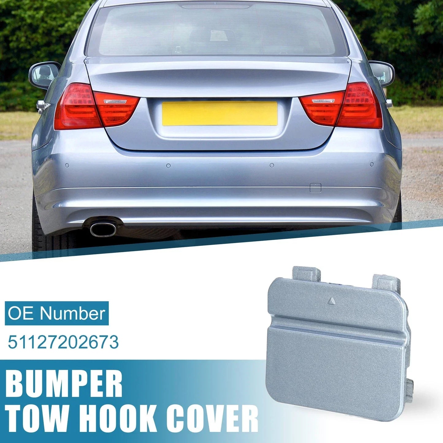 Rear Bumper Tow Hook Cover for BMW 3 Series E90 E91 (2009-2012) Blue