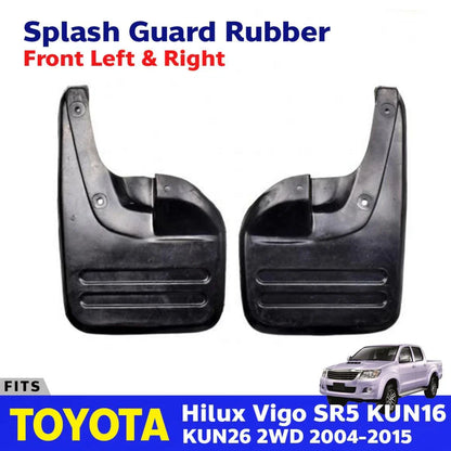 Rubber Mud Flaps Splash Guard Front Fits Toyota Hilux Vigo MK7 2WD Ute 2005-15