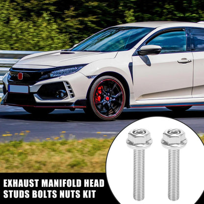 10 x Exhaust Manifold Bolt Studs for Honda Acura B C D F H K Series Engines