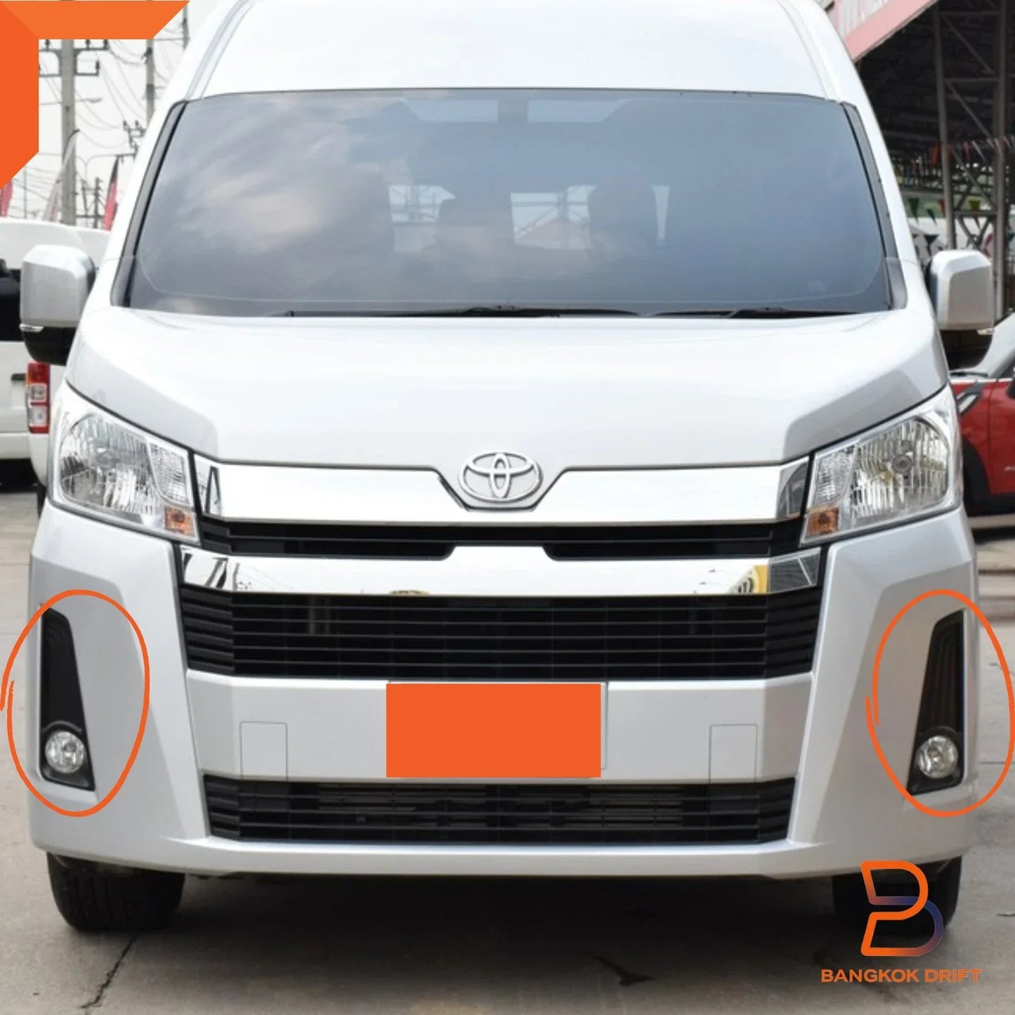 Fog Lamp Spot Light for Toyota Hiace Commuter 2020-2023 H300 Black Cover