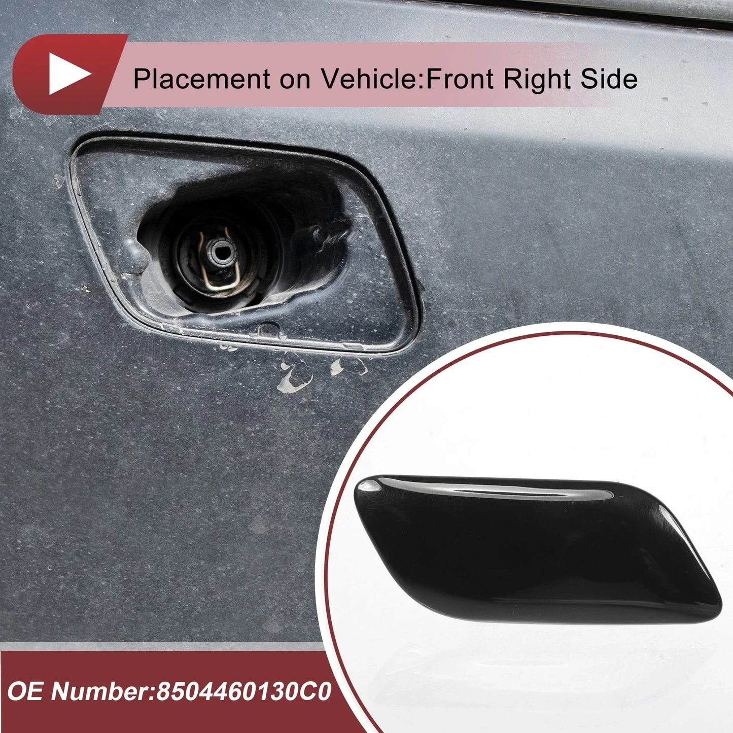Front Right Washer Nozzle Cover for Lexus LX570 (2008-2011) - Black 1 x Cap
