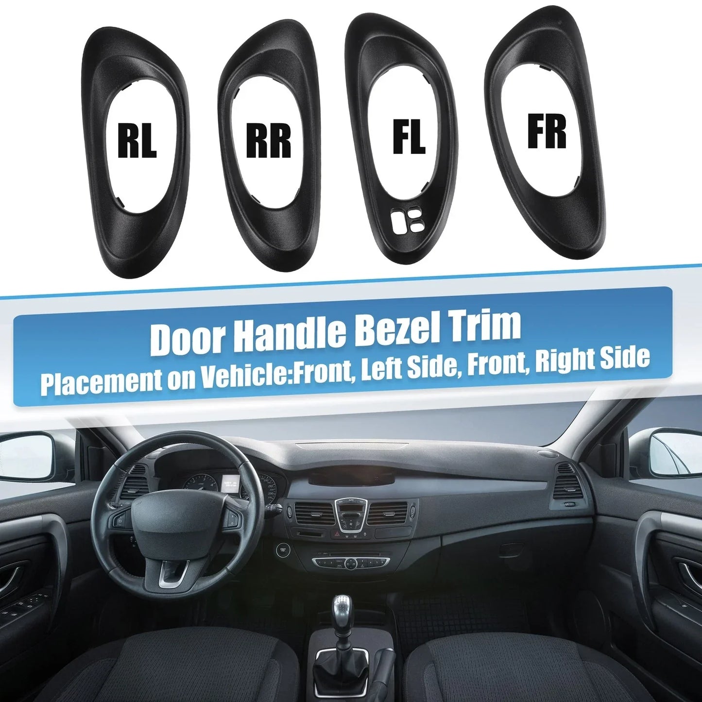 Interior Left Right Side Handle Covers for Chevy Trailblazer (2002-2009)