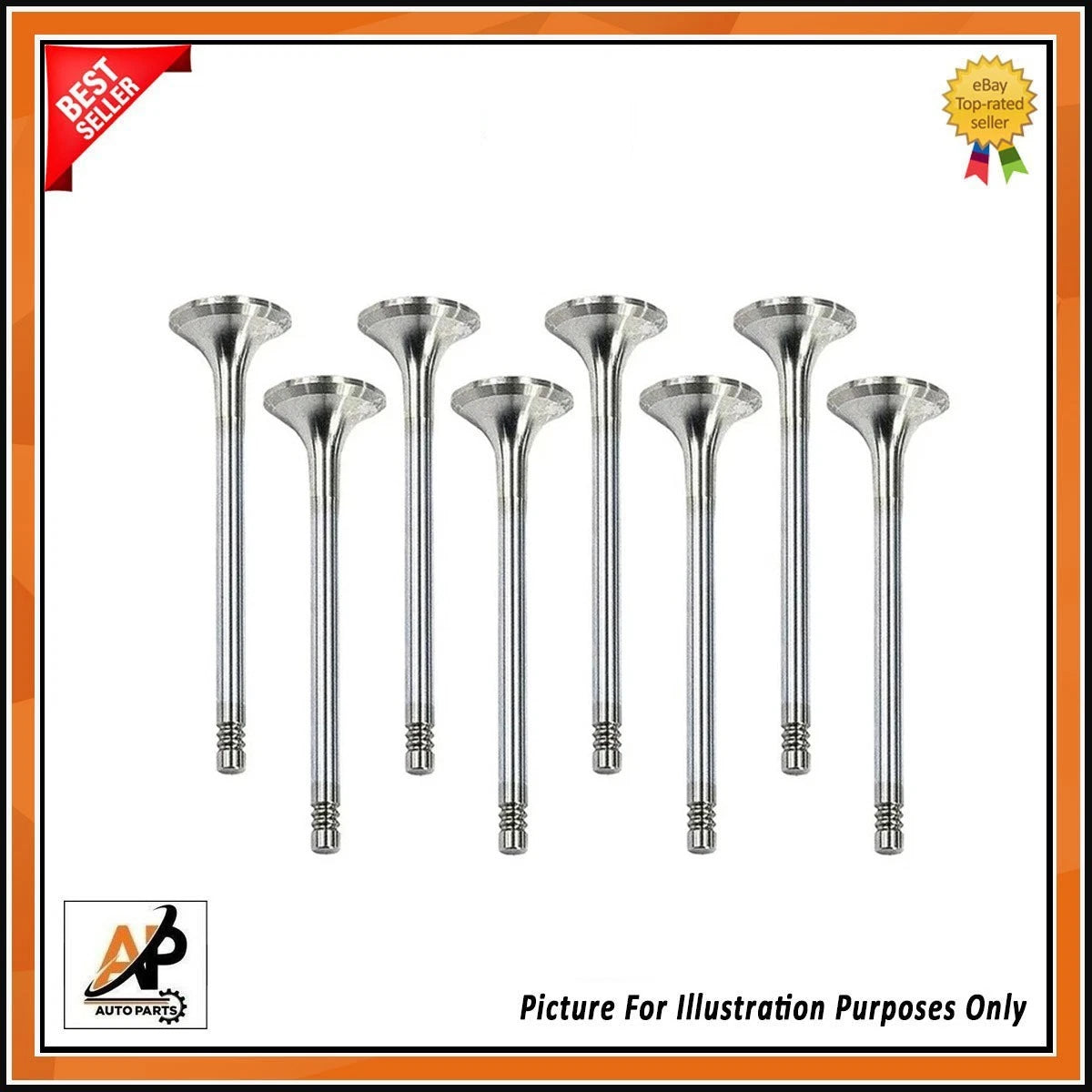Exhaust Valves Replacement Set 8Pcs for Peugeot Boxer 2.0L DW10FUD (2000–2018)