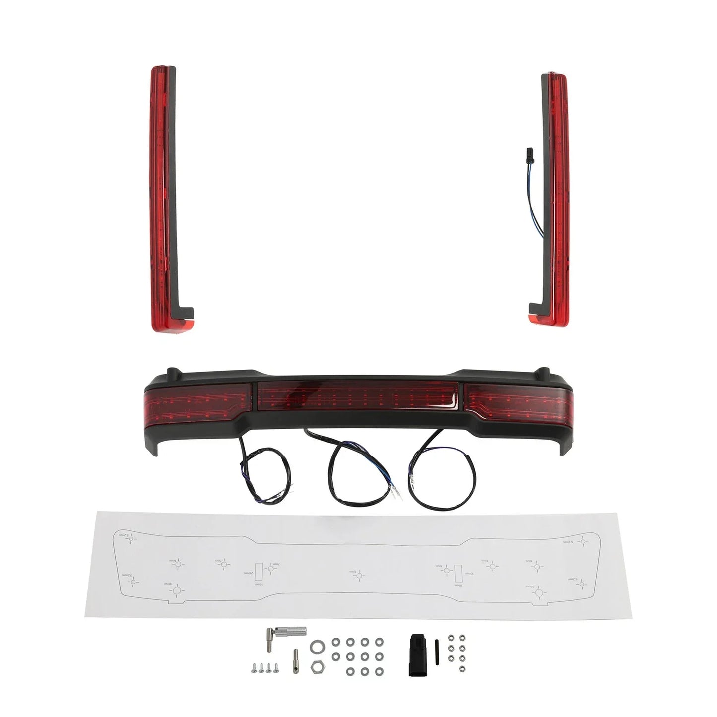 LED Brake Tail Light Side Marker for Harley King Trunk Touring (1997-2008)