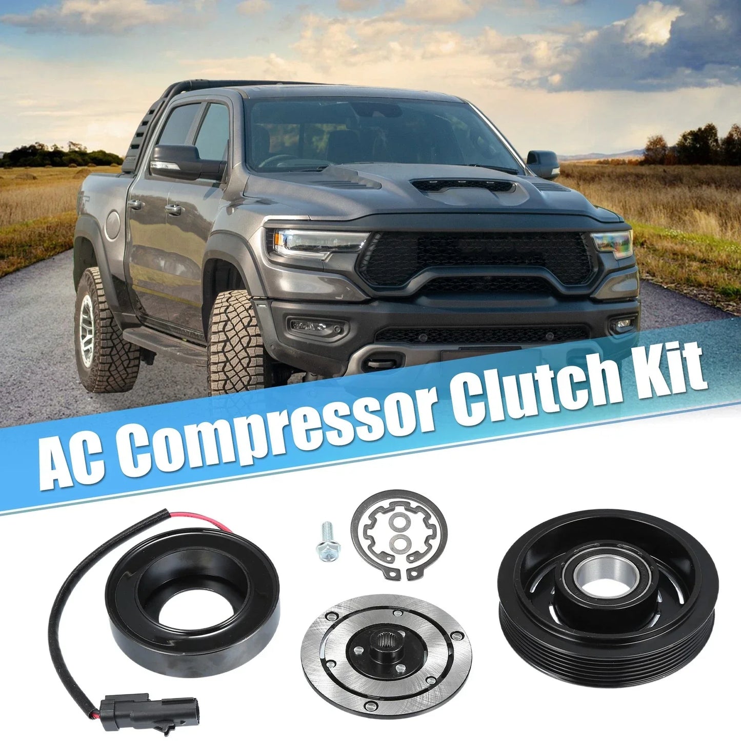 AC Compressor Clutch Set for Dodge Ram 3500 (1994-2005) A/C Clutch Assembly
