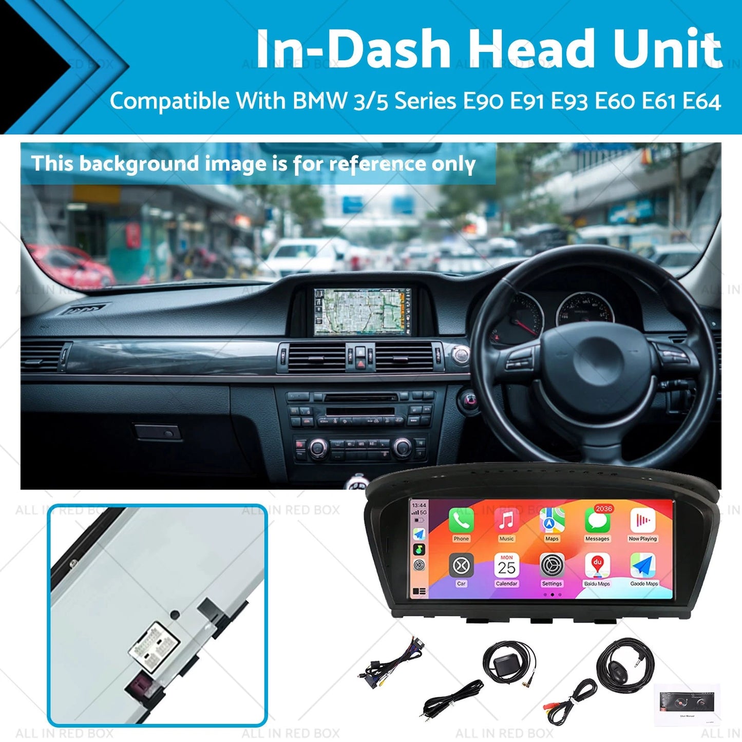 8.8" In-Dash GPS Stereo Radio for BMW 3 & 5 Series E93 E60 E61 (2007-2013)