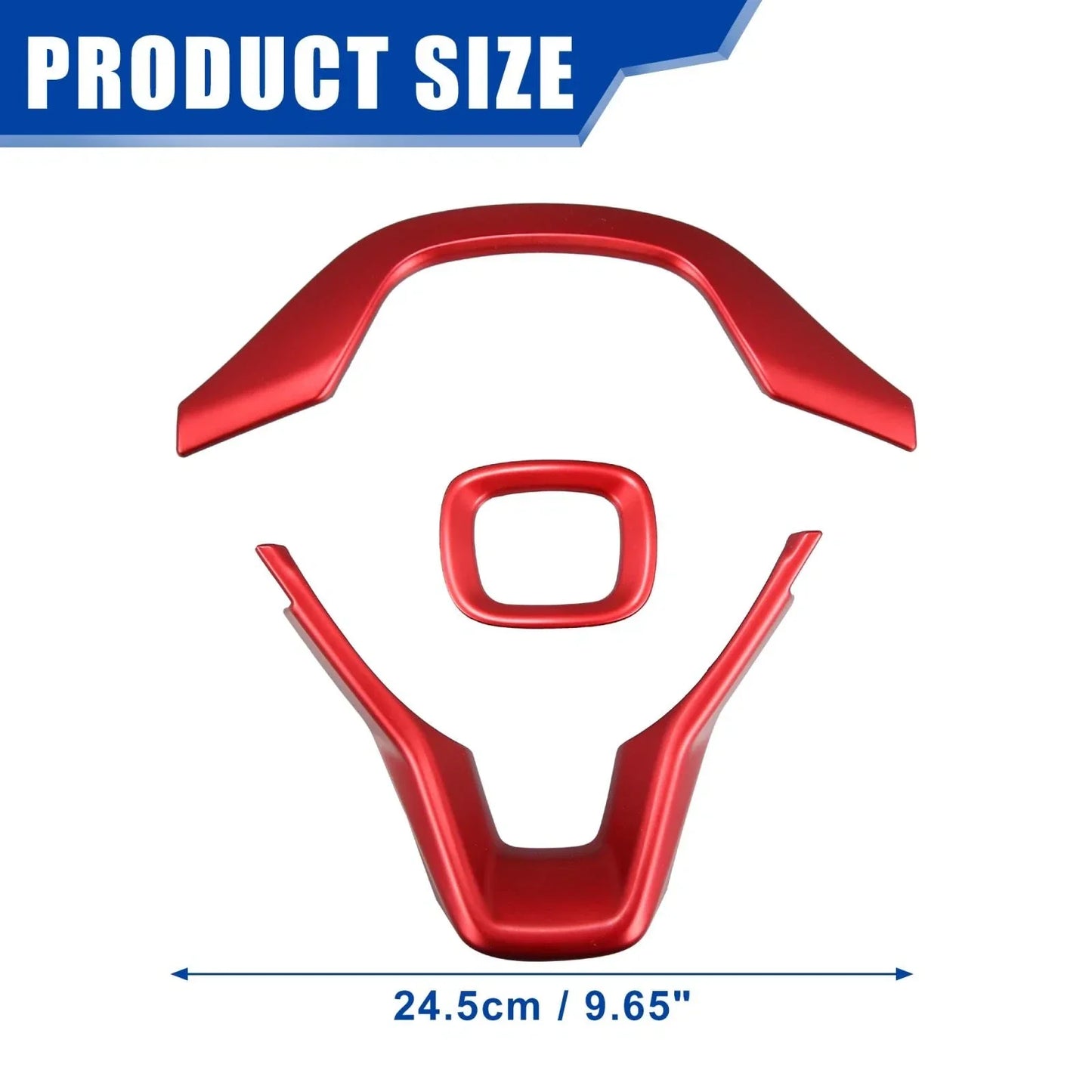 3 x ABS Interior Steering Wheel Cover Trim for Honda Accord (2018-2021) Red