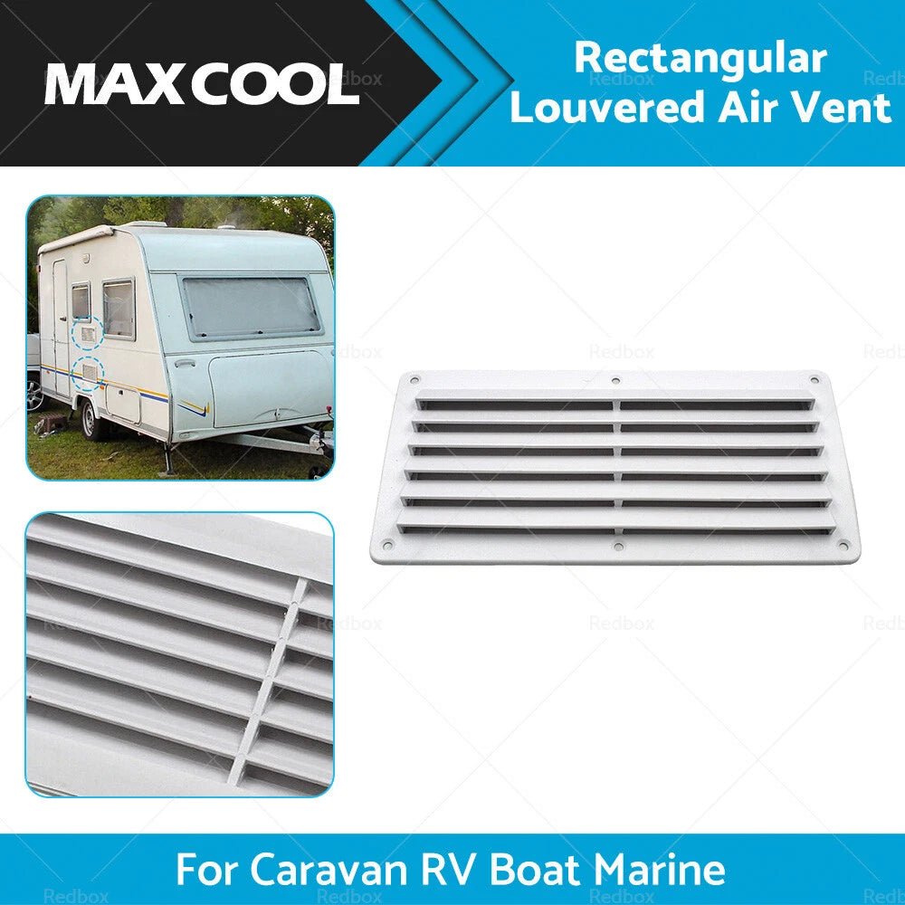 Rectangular Louvered Air Vent 260 x 125mm for Caravan RV Boat Marine