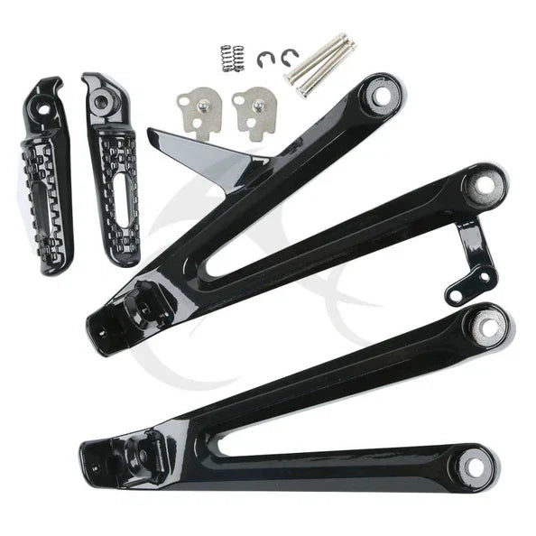 Black Rear Passenger Foot Pegs Set for Honda CBR1000RR (2004-2007)