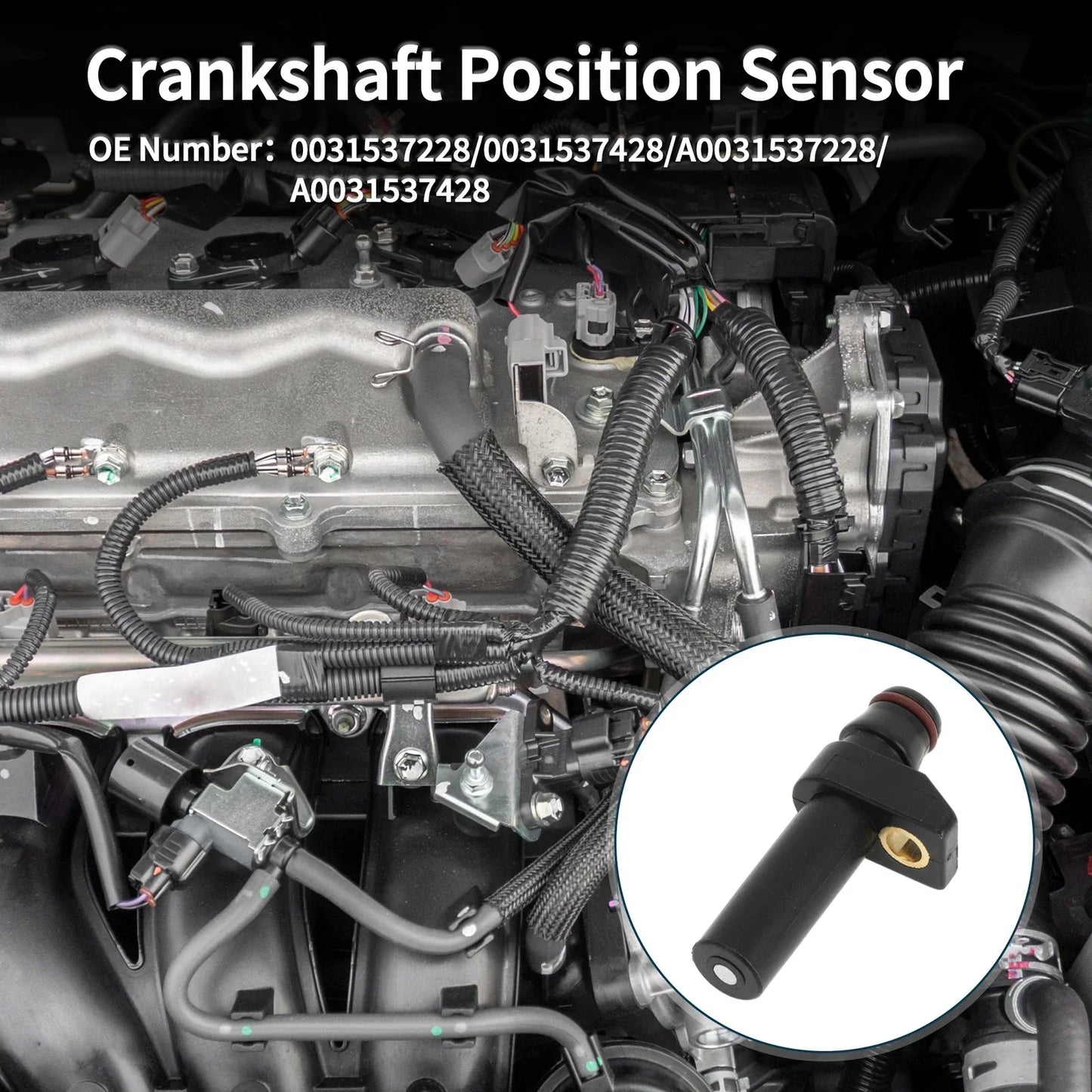 Crankshaft Position Sensor for Mercedes-Benz S320 3.2 (1996-1999) 1 x Pc