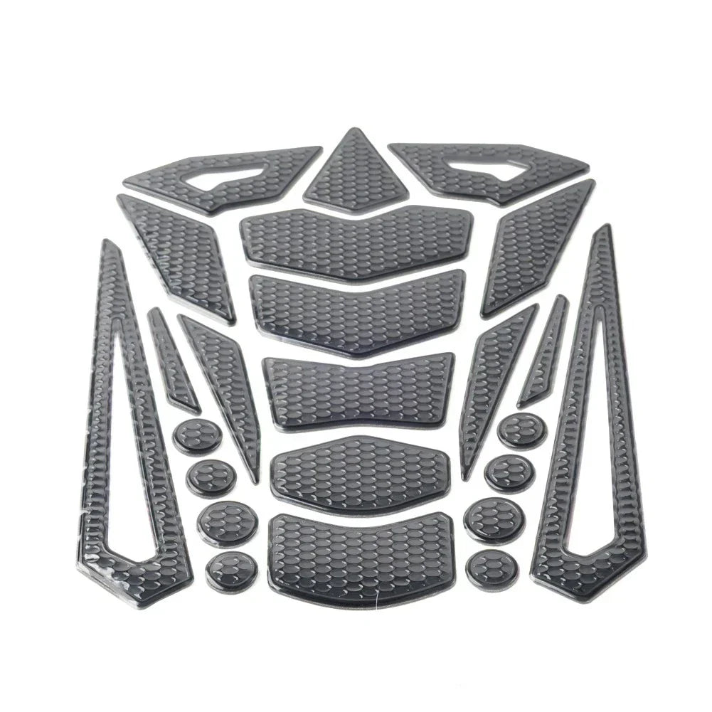 Black Motorcycle Oil Fuel Tank Pad Cover Guard Protector Decal Sticker
