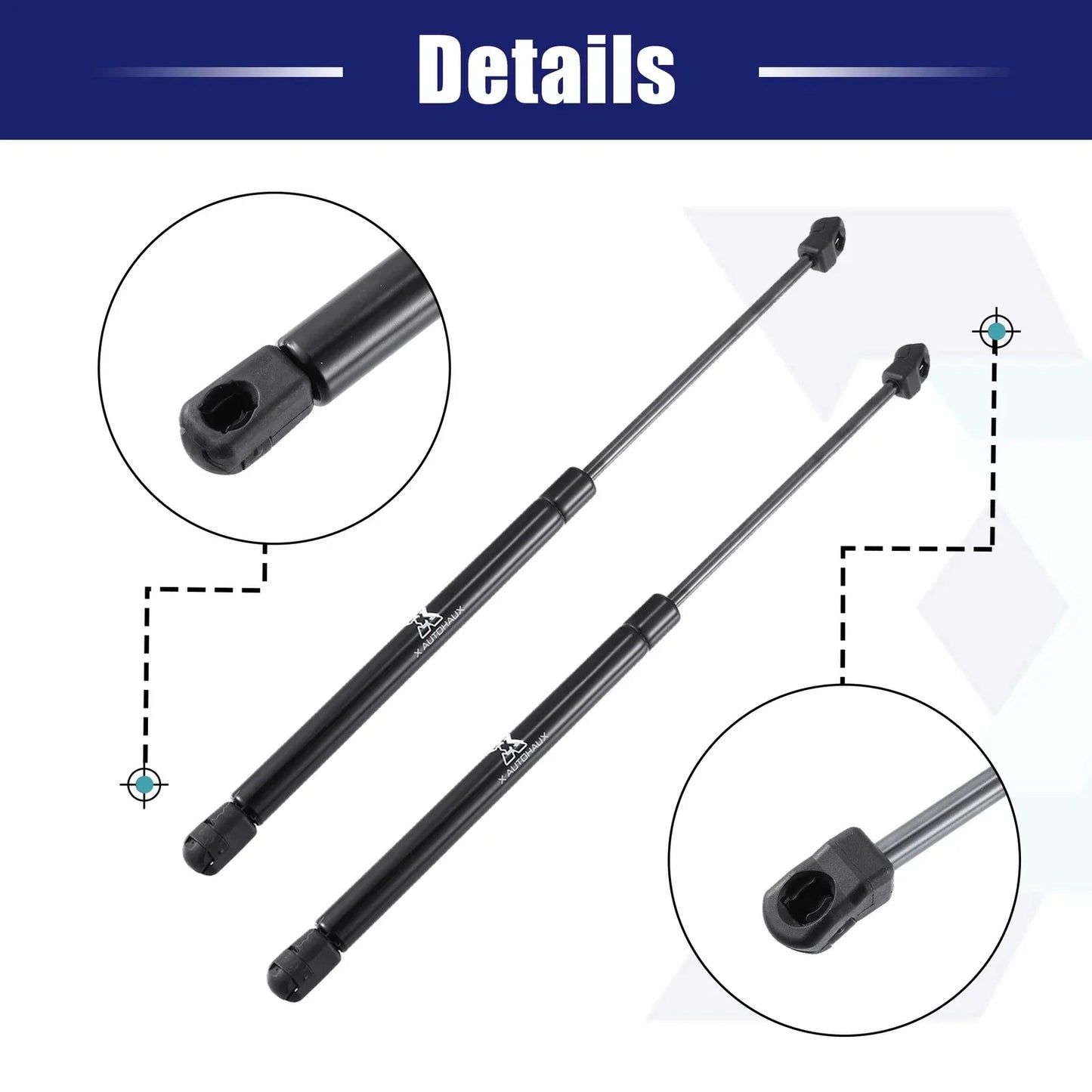 2 x Front Hood Lift Supports for Hyundai Sonata (2015-2017)