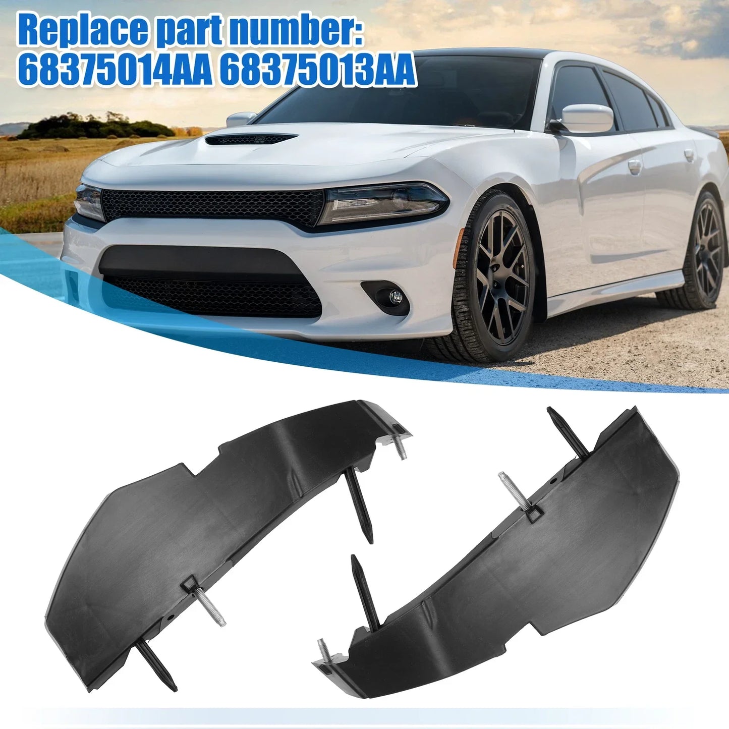 Bumper Support Bracket Cover Kit for Dodge Challenger (2015-2021)