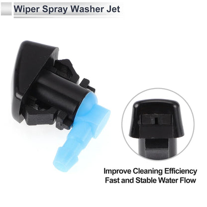 Windshield Washer Nozzle & 6 x Hose Connectors for Dodge (2011-2023)