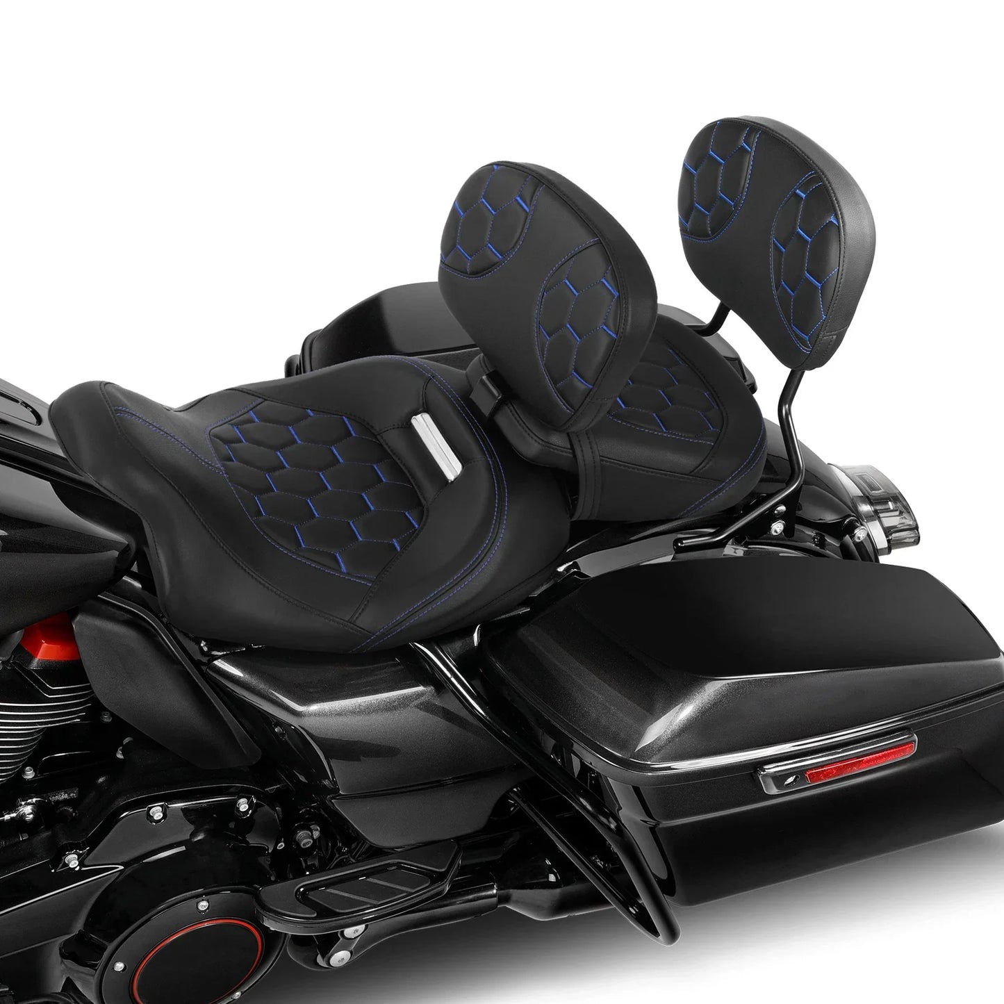 Driver & Passenger Seat Pad Backrest for Harley CVO Street Glide (2009-2023)
