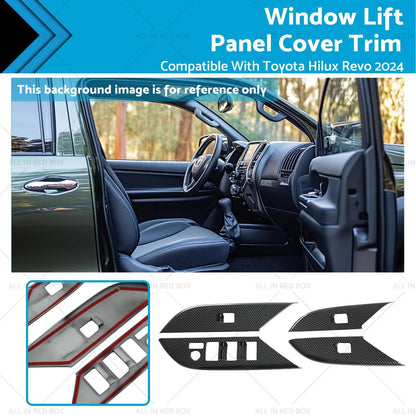 4 x Window Lift Panel Cover Trim for Toyota Hilux Revo (2024)