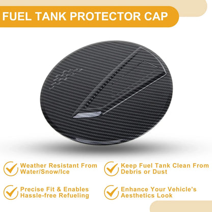 Fuel Tank Door Cap for Chevy Blazer 2020-2025 Gas Tank Flap Carbon Fiber Black