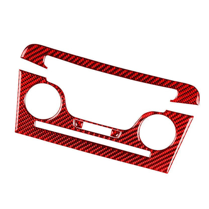 Red Interior Console CD AC Panel Cover Trim for Dodge Charger (2011-2014) 4 x