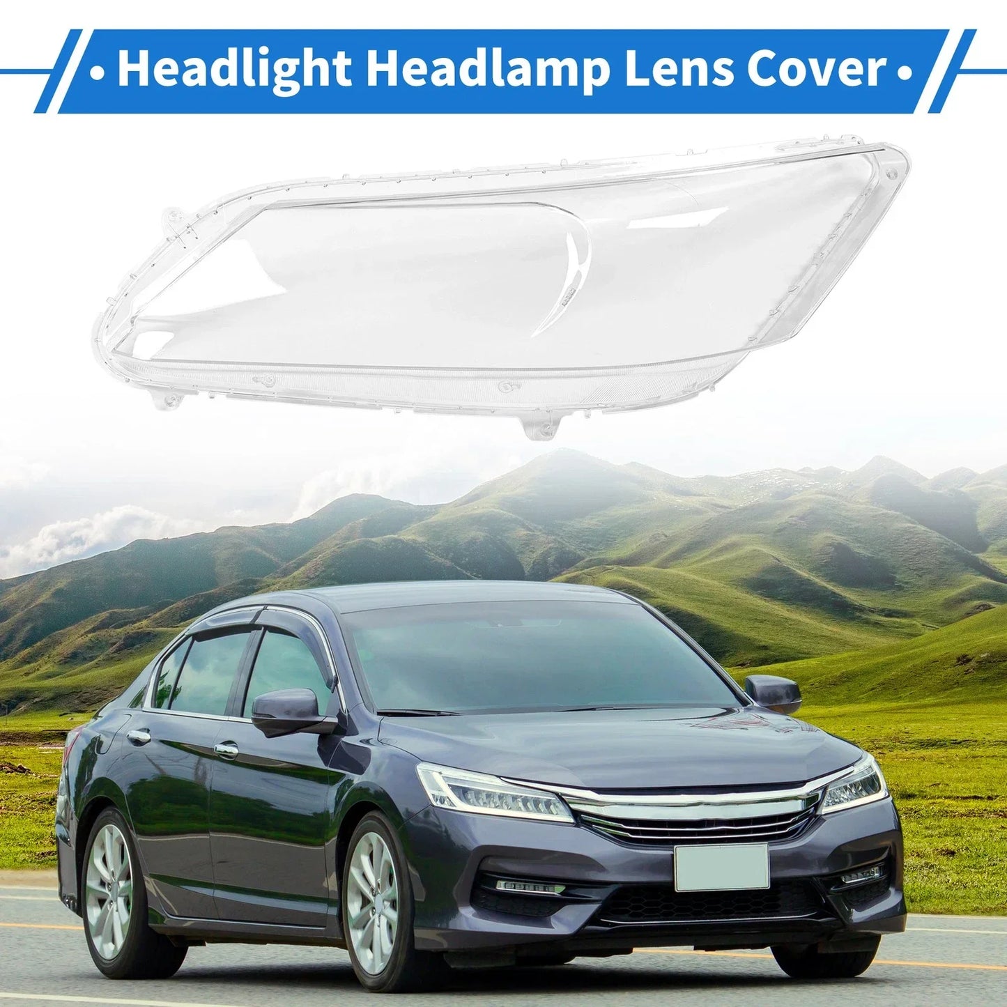 Car Front Left Headlight Lens Cover for Honda Accord (2013-2016)