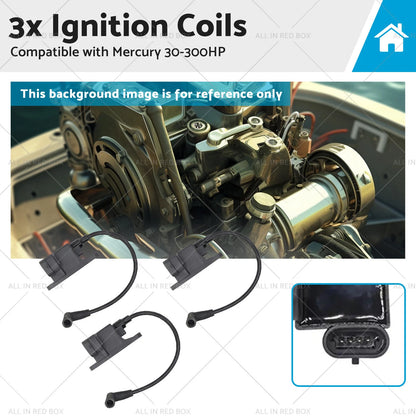 3 x Ignition Coils for Mercury 30-300HP Outboard Motor