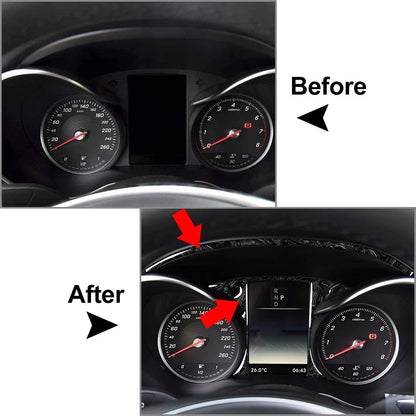 Marbling Speedometer Panel Cover Trim for Benz C GLC Class (2015-2021)