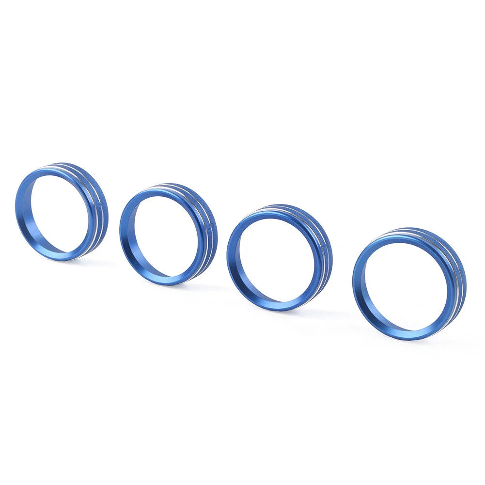 4x Air Conditioner Switch Knob Trim for Ford F150 XLT (2015-2020) Blue