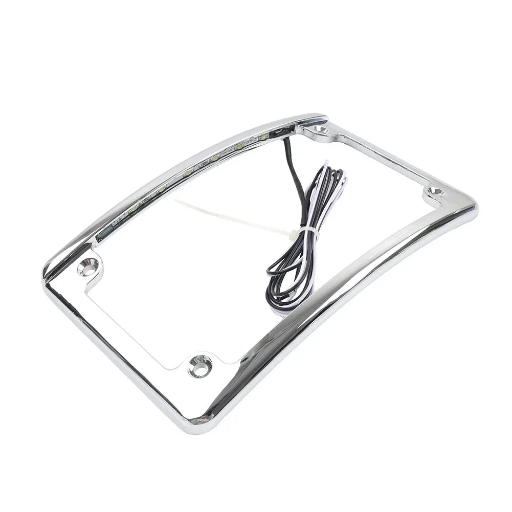 Rear License Plate Frame Bracket with Light for Harley Touring Glide (2009-2023)