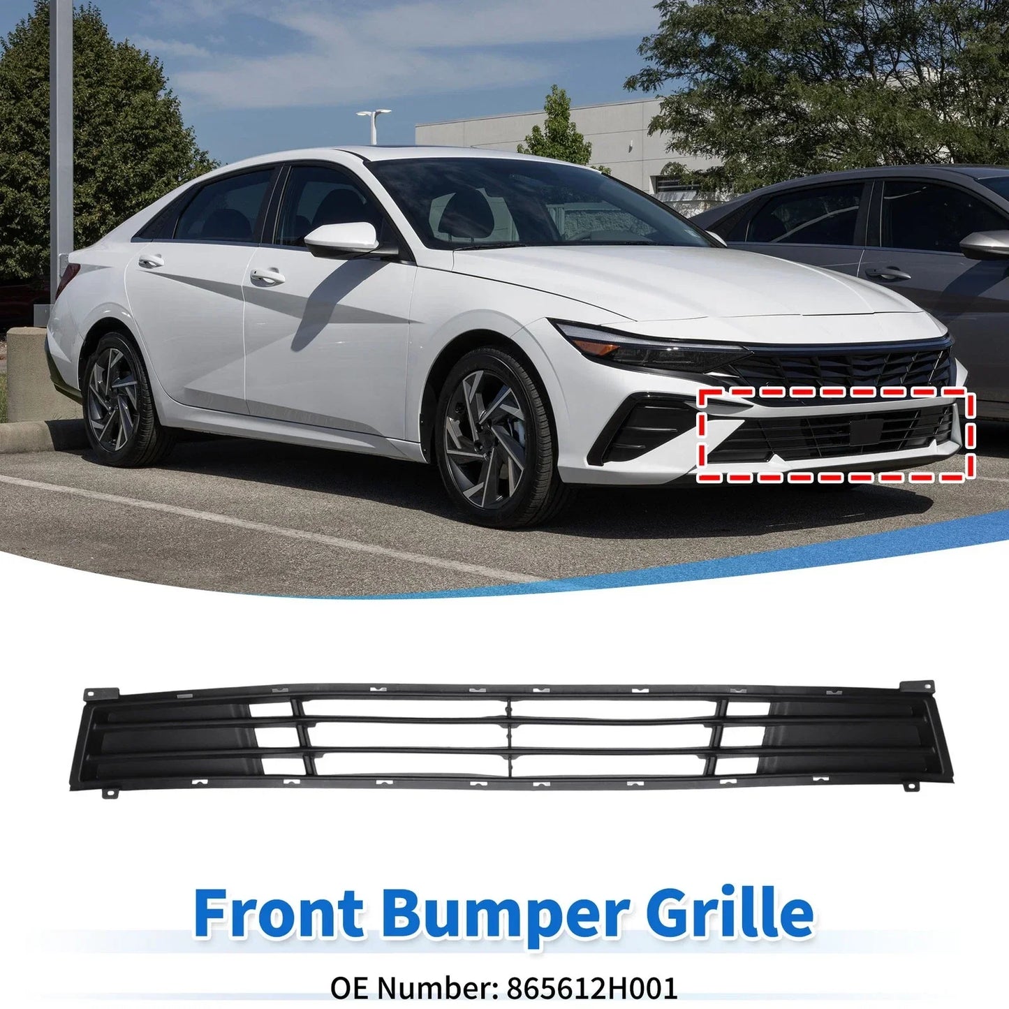 Lower Front Bumper Grille for Hyundai Elantra (2008-2010)
