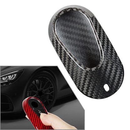 Carbon Fiber Black Key Fob Case Cover for Mercedes Benz S Class (2021)