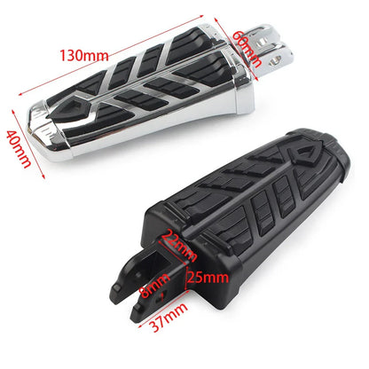Black Front Footrests Rider Footpegs for Harley FXBB FXBR FXBRS FXLR (2018-2023)