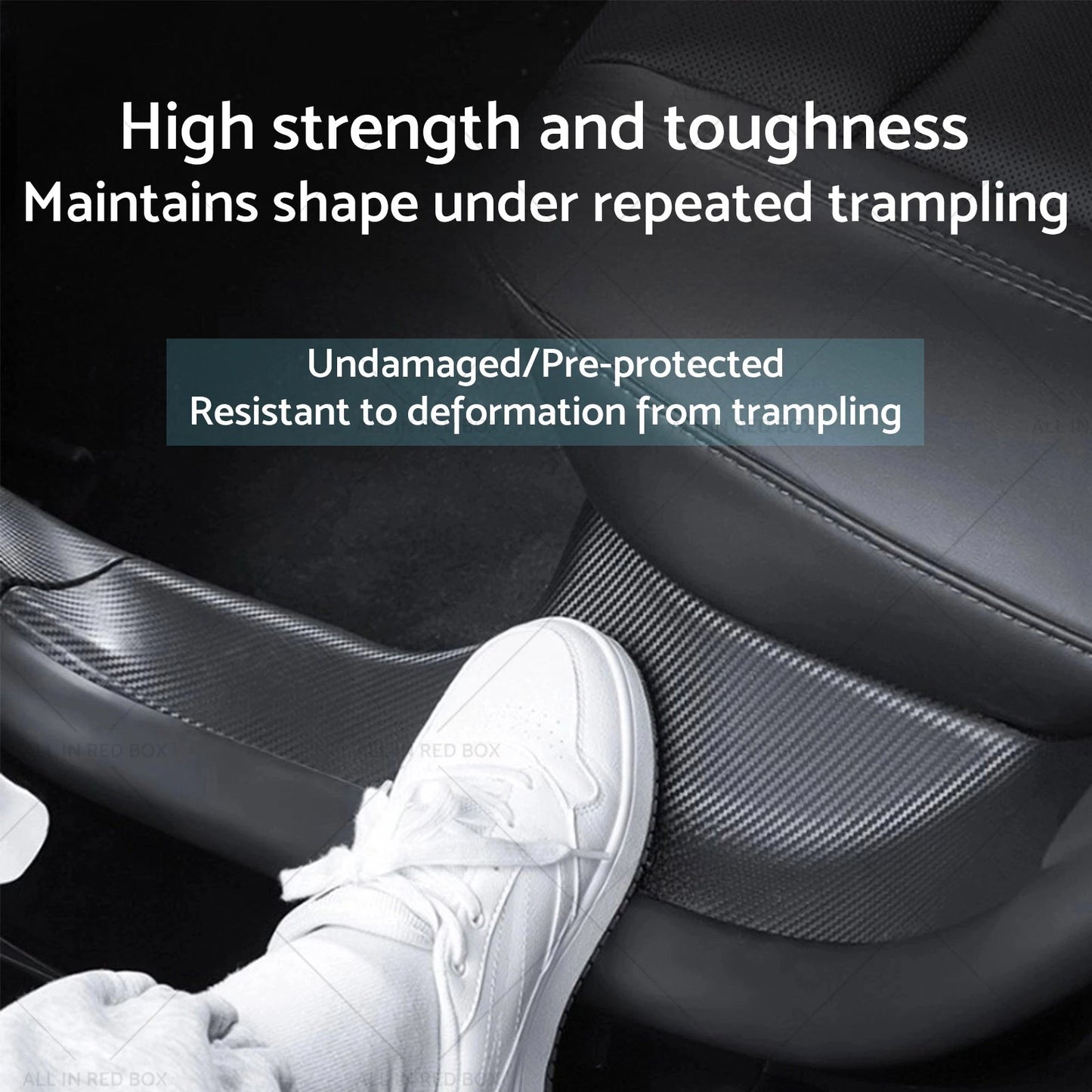 Carbon Fiber Rear Door Sill Protectors for Tesla Model 3 (2023)