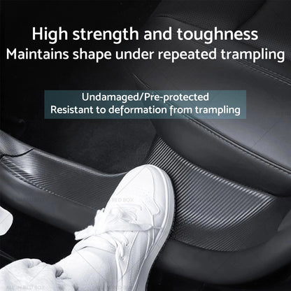 Carbon Fiber Rear Door Sill Protectors for Tesla Model 3 (2023)