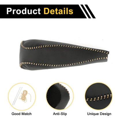 Car Gear Shift Knob Cover for Honda Civic 2006-2011 Black Beige Faux Leather