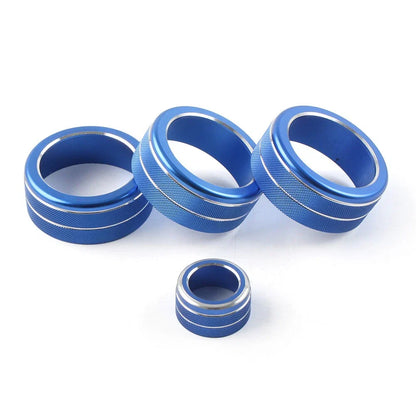 AC Climate Control Knob Ring Cover for Honda Civic 2022-2023 Blue 4 pcs