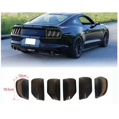 6 x Car Body Trim Lamp Guard Covers for Ford Mustang (2015-2017) Smoked Black