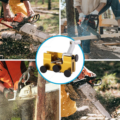 Chainsaw Sharpener Jig with Sharpening Heads - Portable for Manual Use