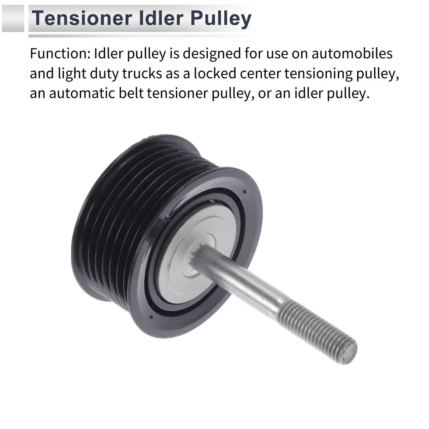 Drive Belt Idler Pulley for Porsche Cayenne (2008-2015) Black 1 x Piece