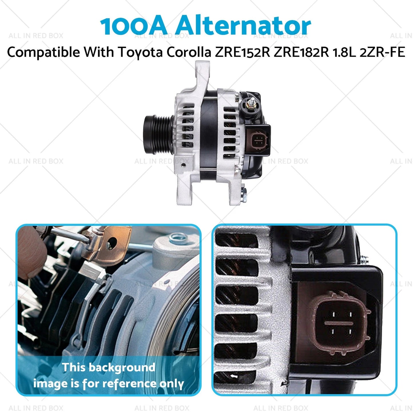 100 AMP Alternator for Toyota Corolla 1.8L ZRE152R ZRE182R (2007-2018)