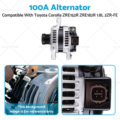 100 AMP Alternator for Toyota Corolla 1.8L ZRE152R ZRE182R (2007-2018)