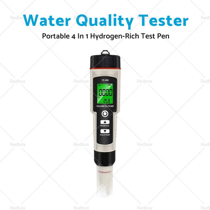 4 in 1 Hydrogen-Rich Water Quality Tester for PH/ORP/TEMP Meter