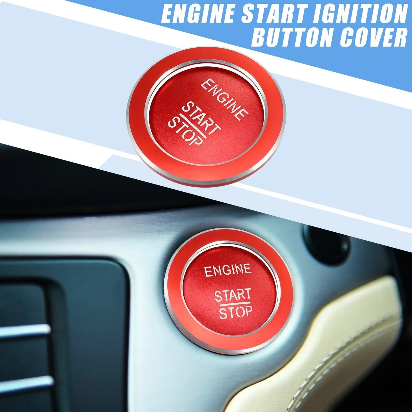 Engine Start Stop Button Cover Sticker for Mercedes-Benz A B C GLC GLA ML (2013-2023)