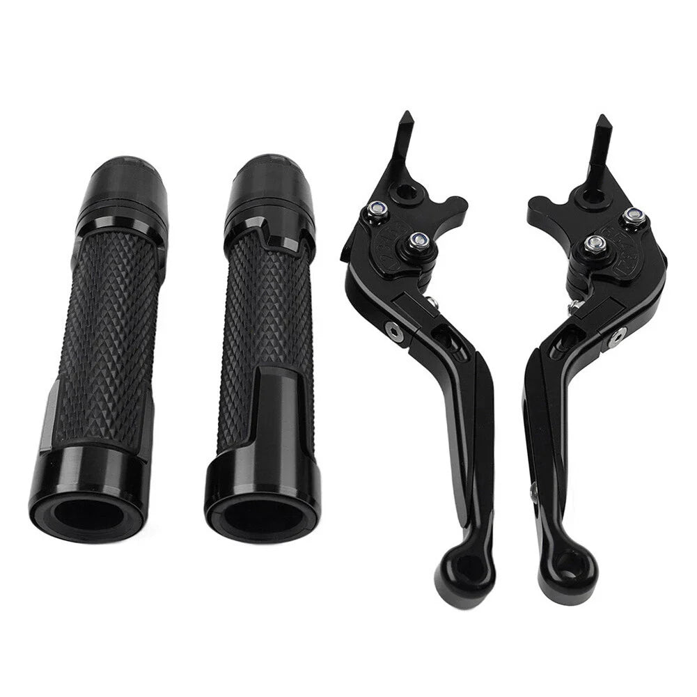 Black Extendable Brake Clutch Levers Grip Set for Ducati Monster (2009-2015)