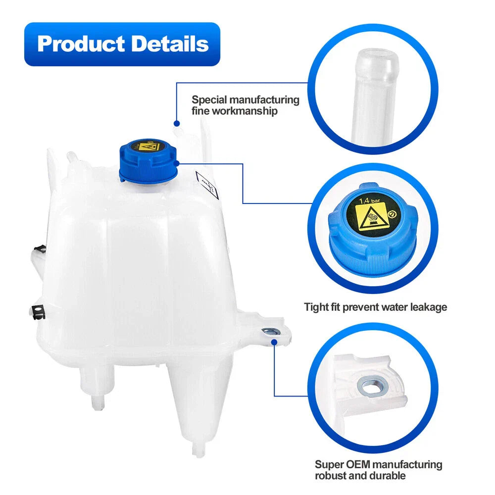 Coolant Recovery Reservoir Tank w/Cap for Ram ProMaster 1500 2500 3500 (2014-2021)