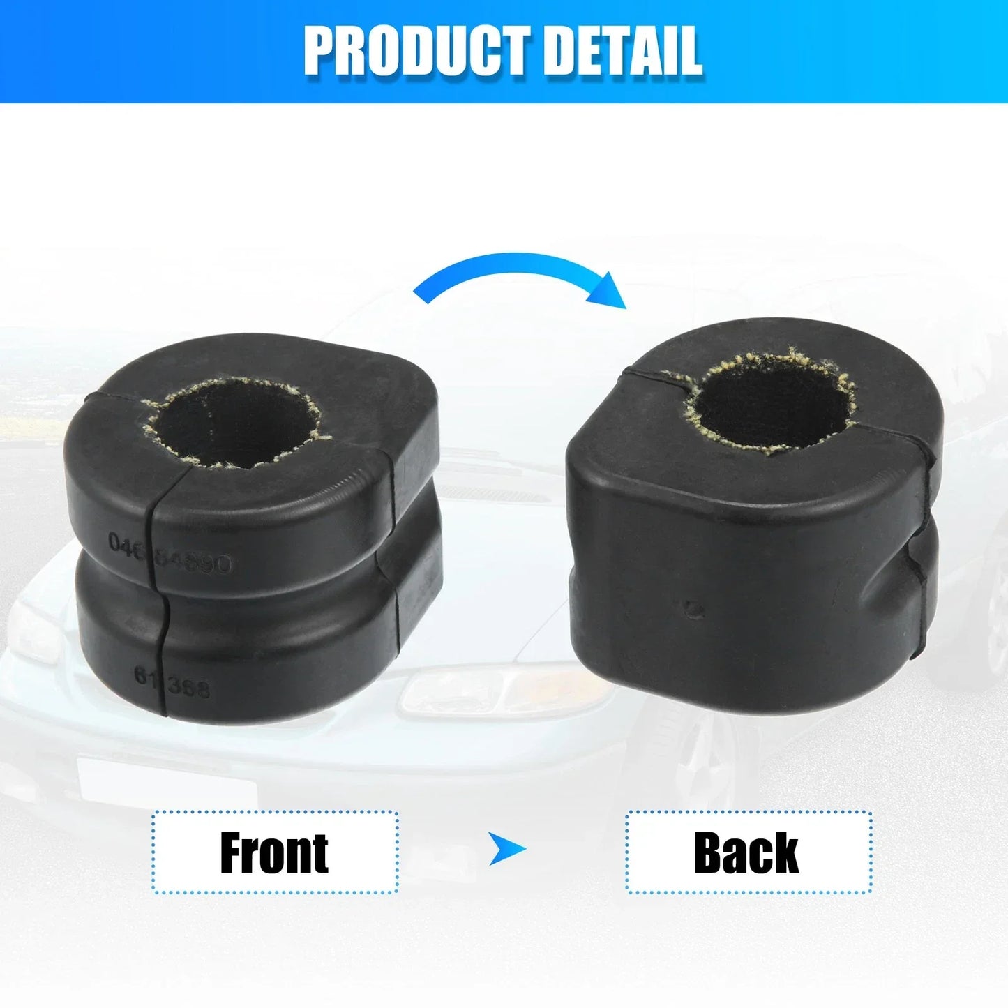2 x Car Front Stabilizer Bar Bushings for Chrysler Voyager & Dodge Caravan
