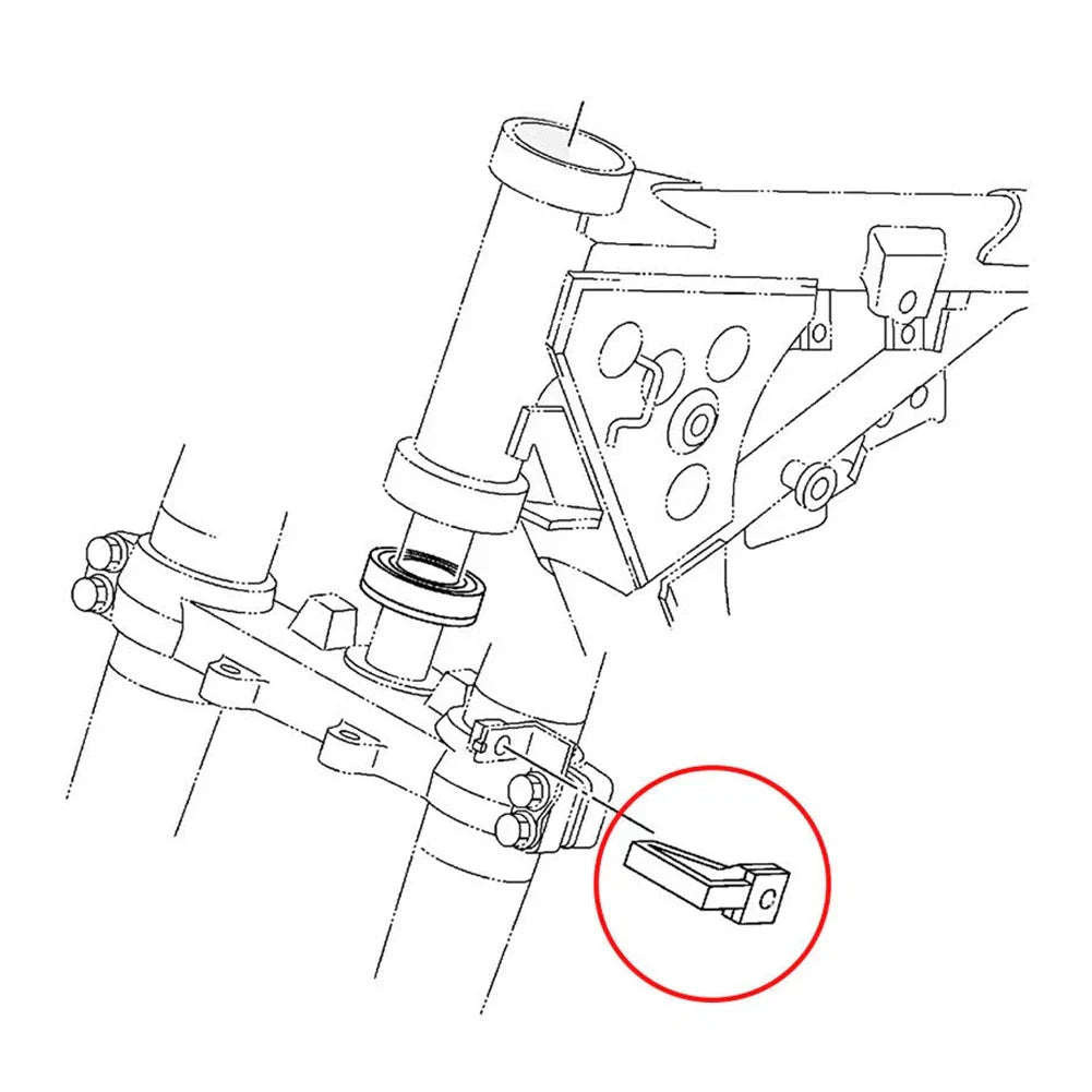 CNC Front Brake Cable Clamp for Yamaha YZ125 YZ250 YZ250F YZ80 YZ85 (2002-2023)